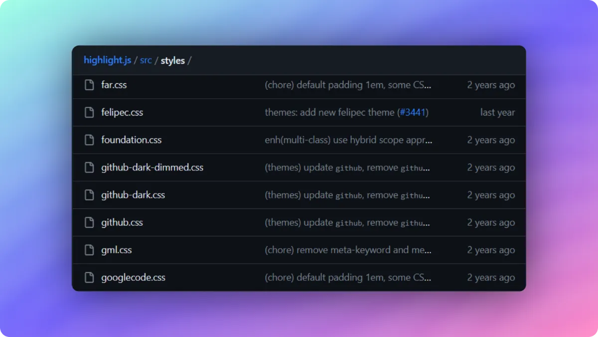 Highlight.js Styles